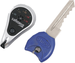 Achohol breath tester, keychain sized.