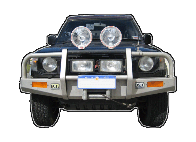 Police laser gun jammer installed to vehicle.