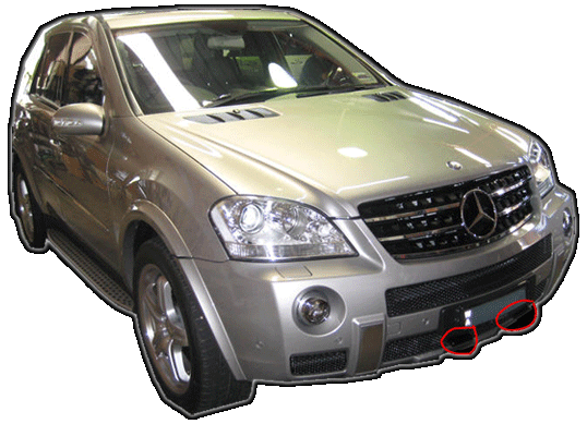 GF100 Laser Jammer: Installed to Mercedes 4WD.