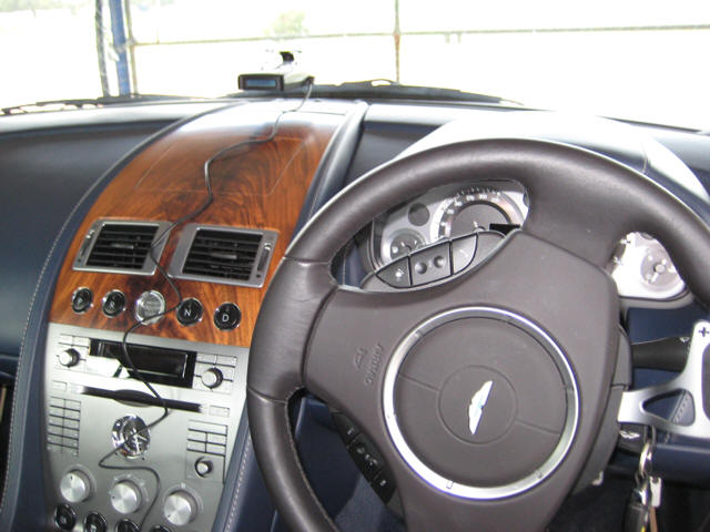 Whistler XTR690 installed in an Aston Martin car.
